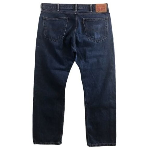 Levis 505 Regular Fit Jeans Mens 38x30 Blue Wash Low Stretch Denim - Picture 1 of 12